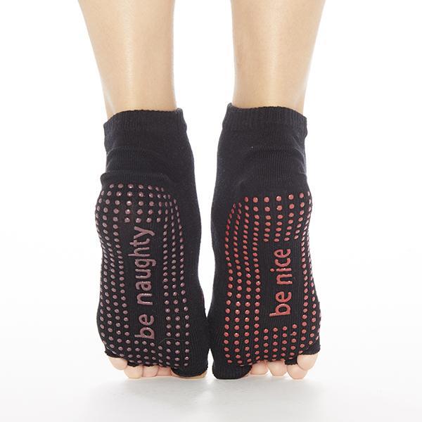 Sticky Be Socks Be Naughty Be Nice Half Toe Grip Socks