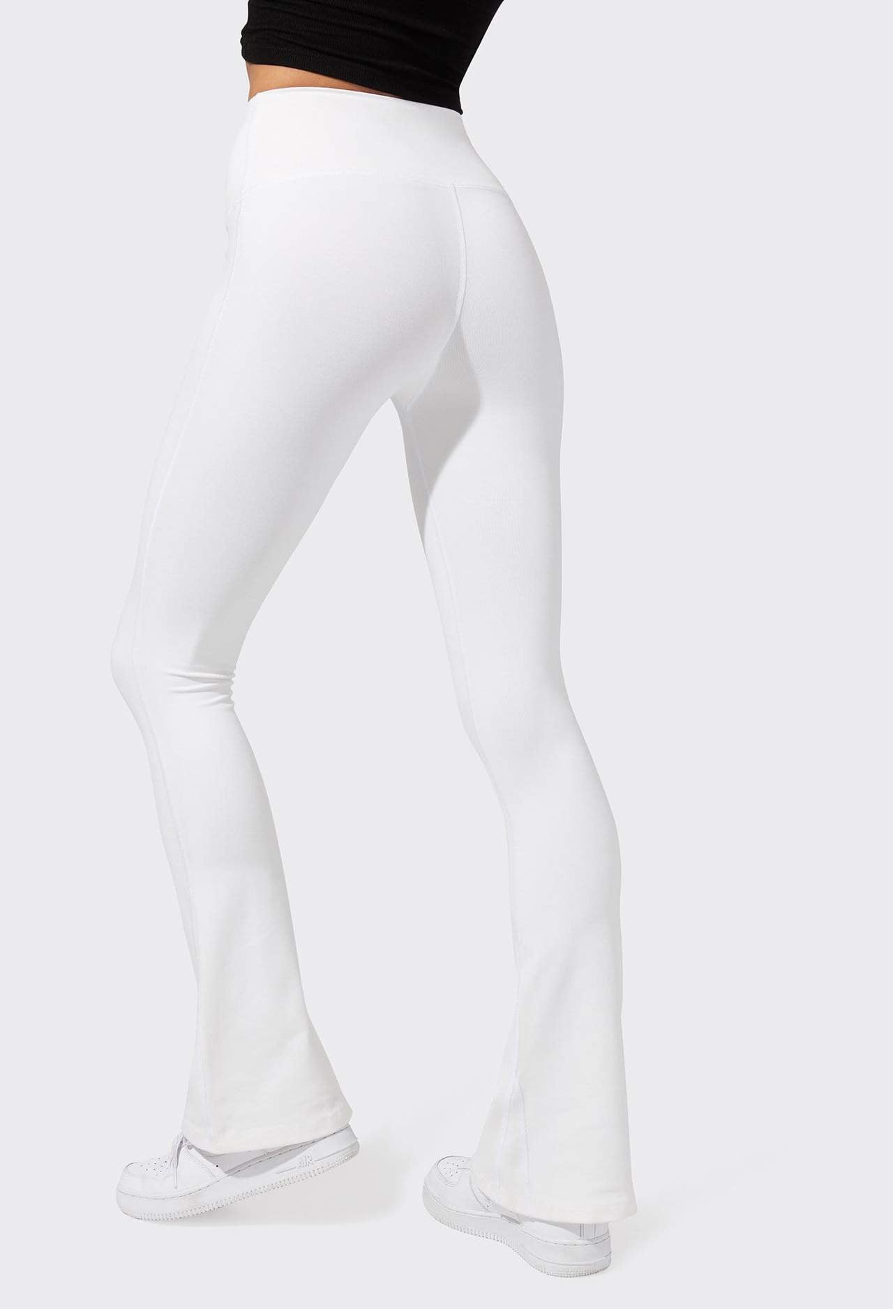 White best sale flare leggings