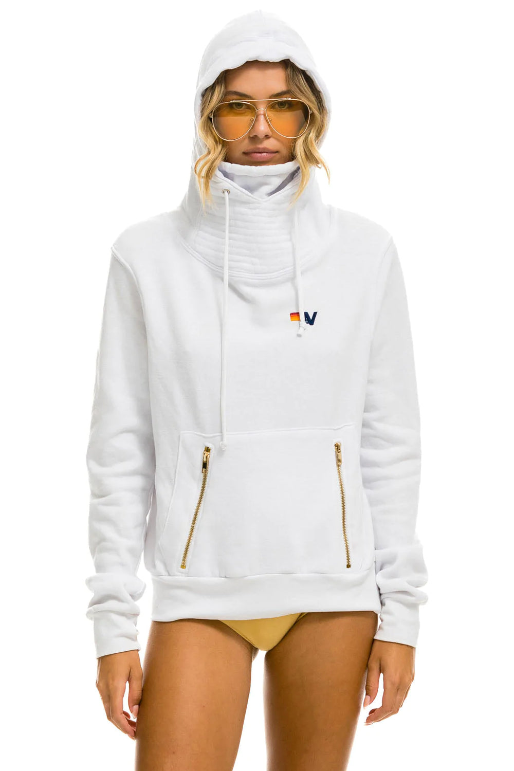 Aviator Nation Women's Ninja Pullover Hoodie - White