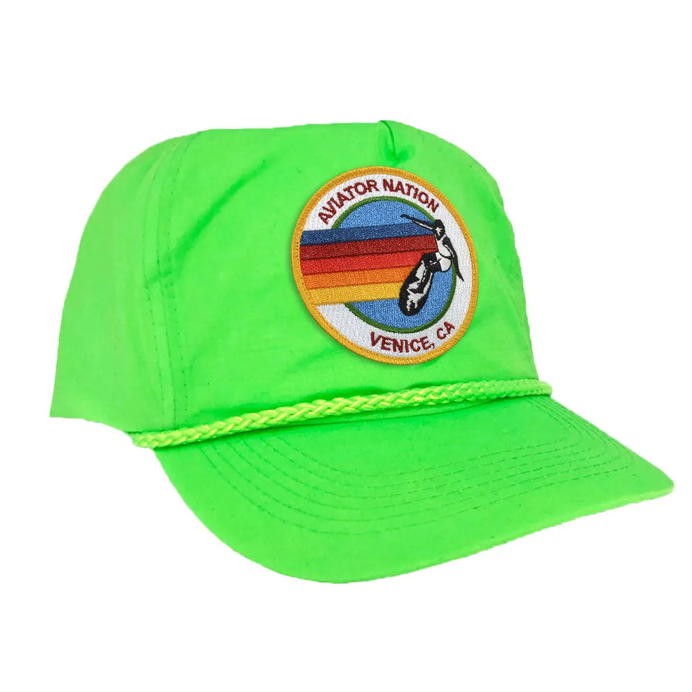 Aviator Nation Women's Venice Beach Nylon Trucker Hat - Neon Green