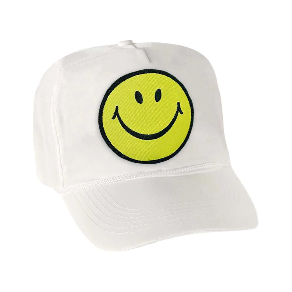 Aviator Nation Women's Smiley Low Rise Trucker Hat - White