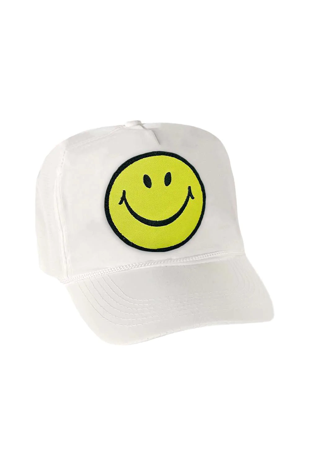 Aviator Nation Women's Smiley Low Rise Trucker Hat - White